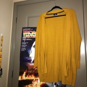 Urban Outiftters BDG Knit Cardigan Mustard Yellow